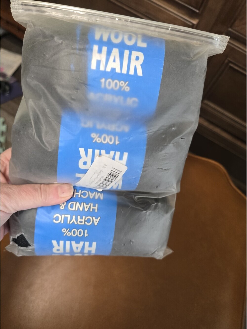 3 Rolls Brazil Brazilian Wool Hair Yarn for Braiding and Weaving 70g Each Black